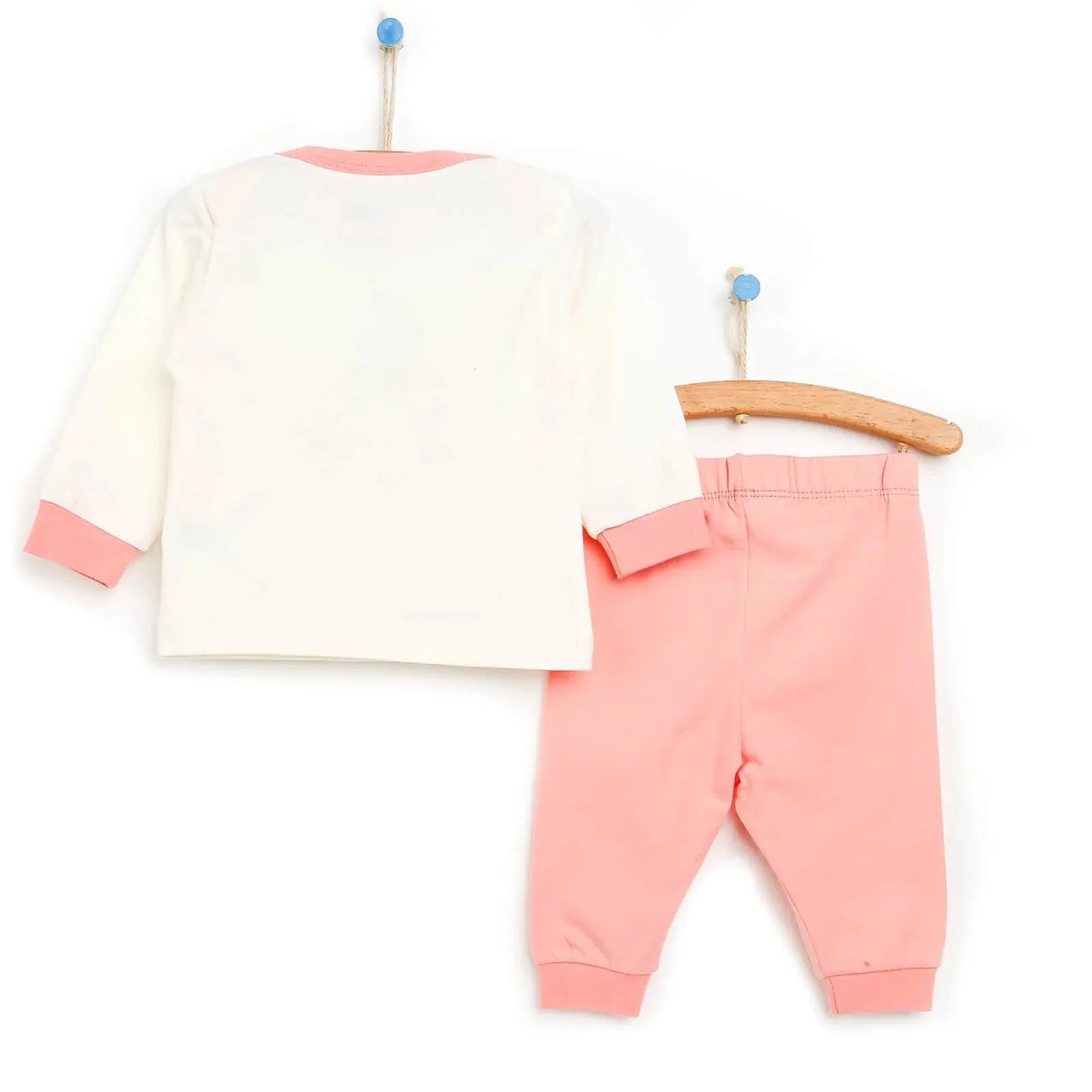 HelloBaby Basic Collared Neck Pyjamas Set - Salmon - ebebek - Black Friday