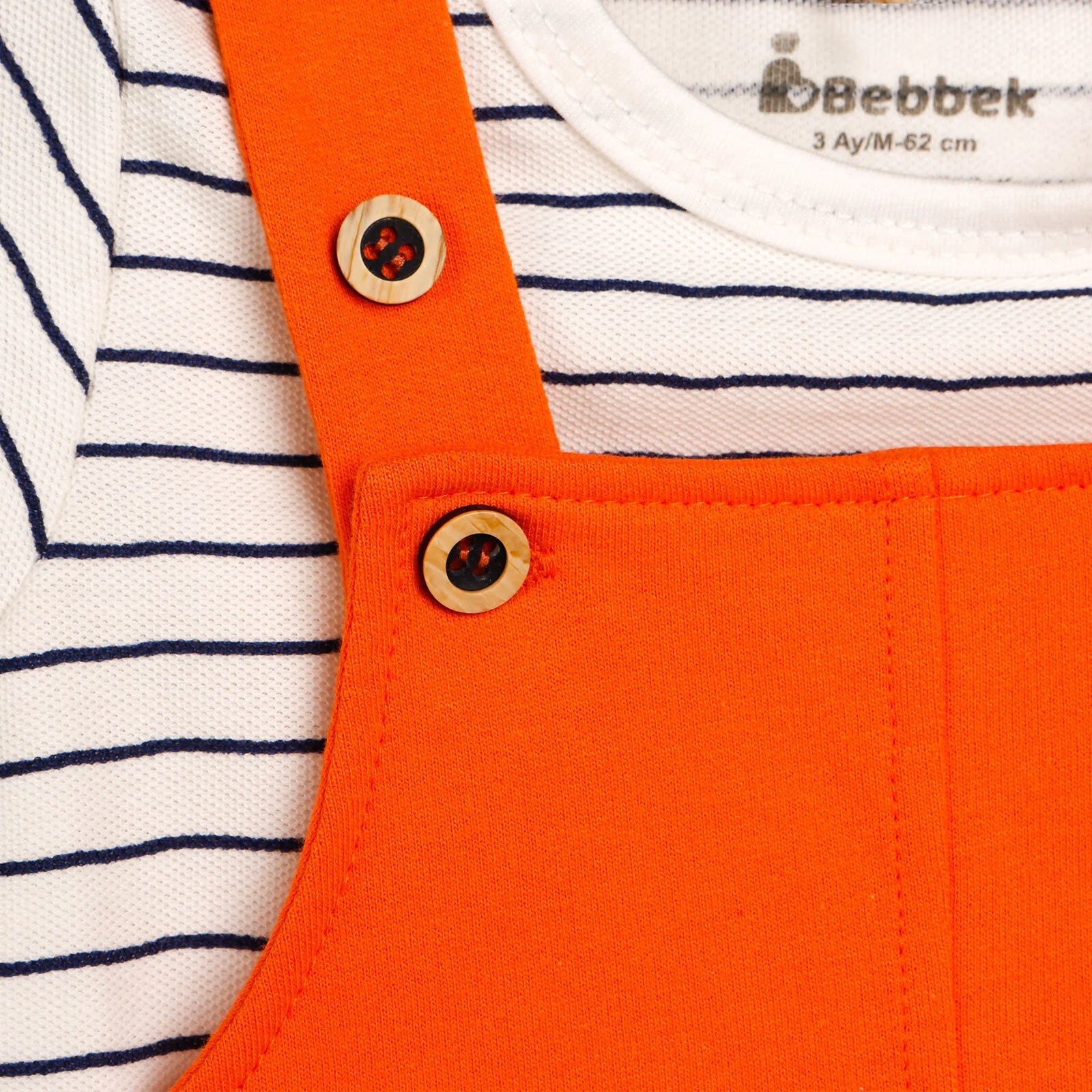 Bebbek Newborn Salling Theme Overalls - T-shirt Set - Orange - ebebek - Black Friday