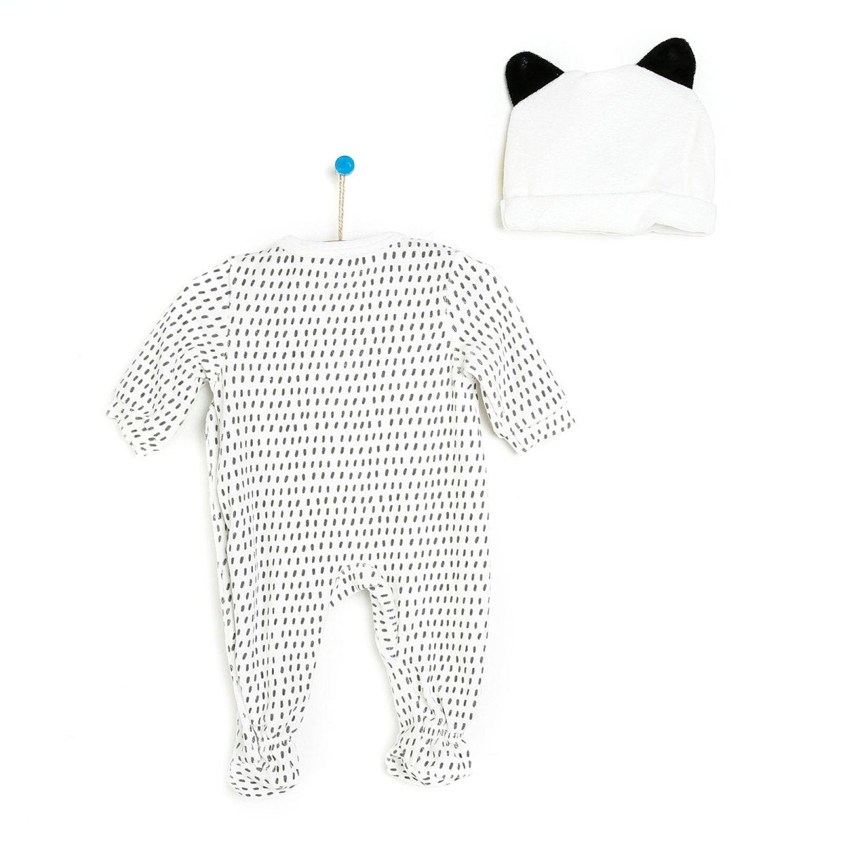 Cassiope Newborn Velvet Jumpsuit - Hat - Ecru - ebebek - Black Friday