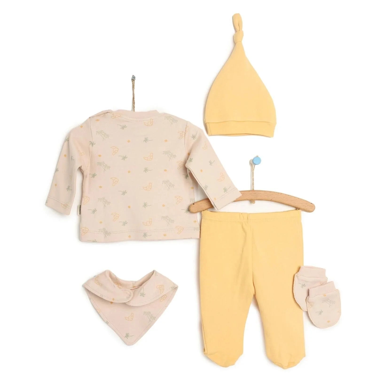 Bebbek Baby Girl 5 Pcs Newborn Gift Starter Set - Mustard - ebebek - Black Friday