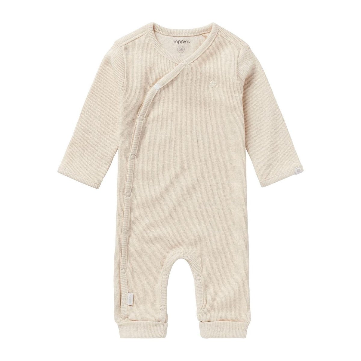Noppies U Playsuit LS Rib Nevis - Oatmeal - ebebek - Black Friday