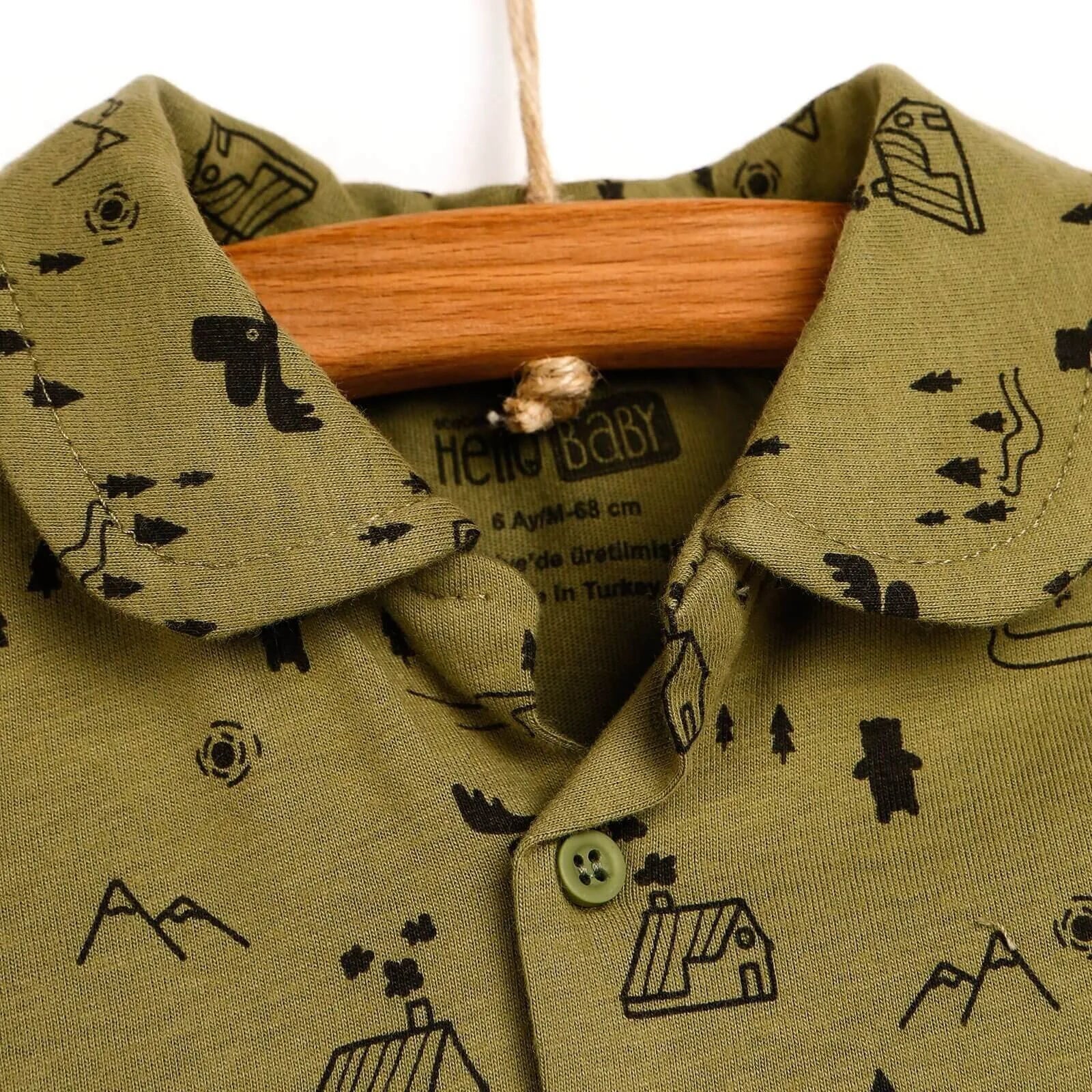 HelloBaby Basic Baby Boy Pyjamas Set - Khaki - ebebek - Black Friday