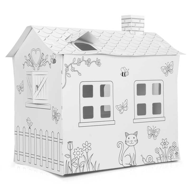One For Fun Colour Your Own Cardboard Playhouse - ebebek - Black Friday