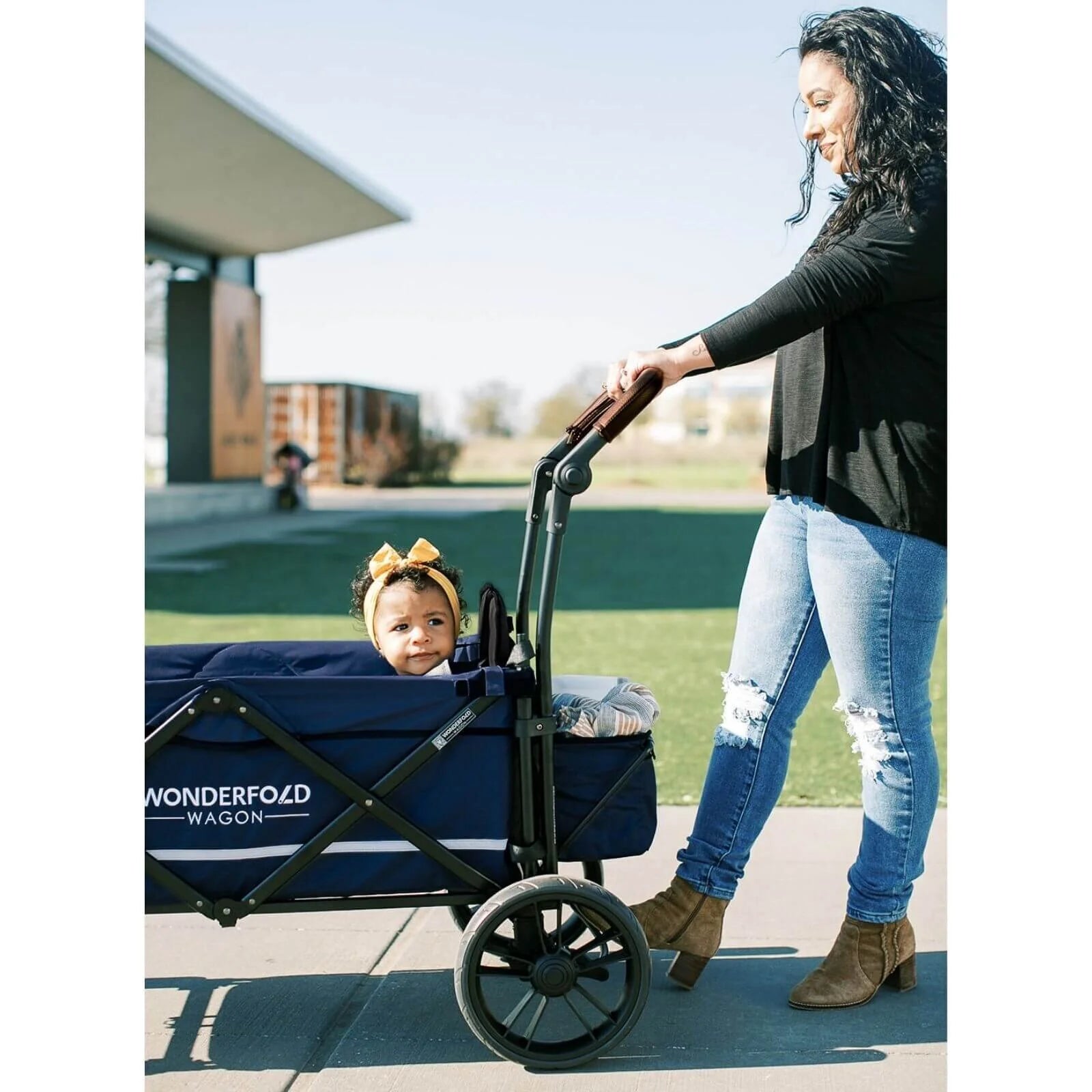 Wonderfold X2 Push & Pull Double Stroller Wagon - Midnight Blue - ebebek - Black Friday