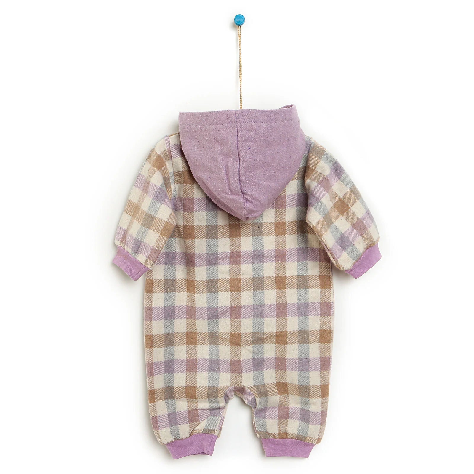 Bebbek Newborn Lumberjack Hooded Jumpsuit - Purple - ebebek - Black Friday