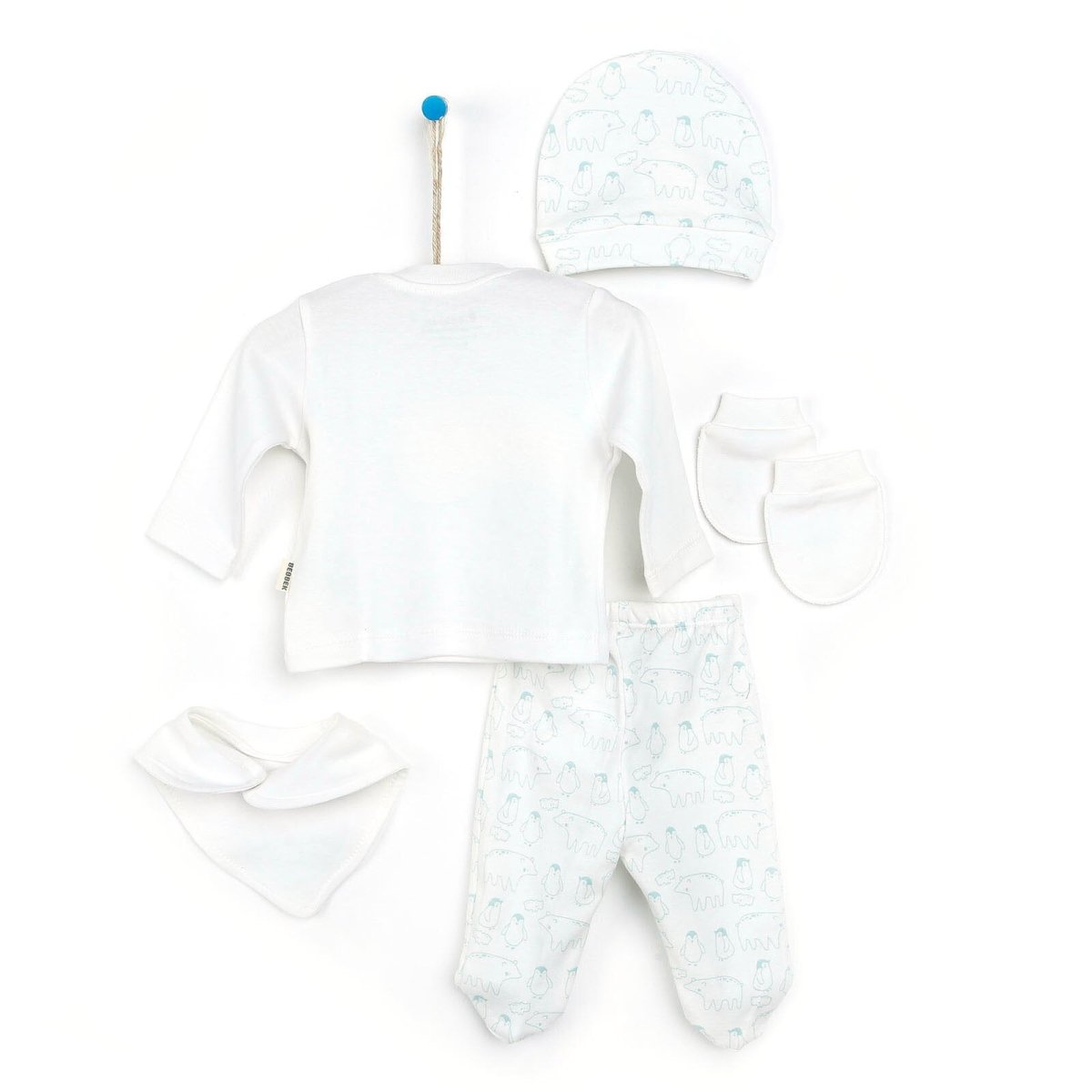 Bebbek Baby Boy 5 Pcs Newborn Gift Starter Set - Ecru - ebebek - Black Friday