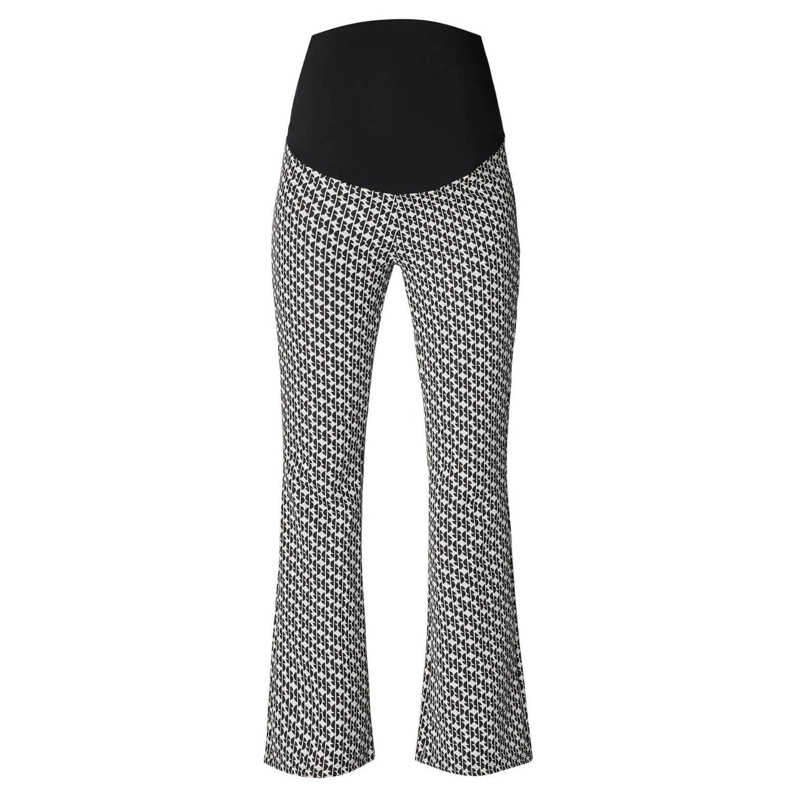 Supermom Pants Fresno over the belly flare all over print - Black - ebebek - Black Friday
