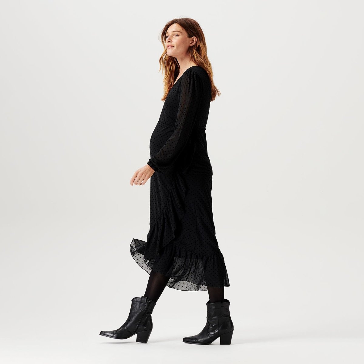 Noppies DreShort Sleeve Olathe Nursing Long Sleeve Allover Print - Black - ebebek - Black Friday