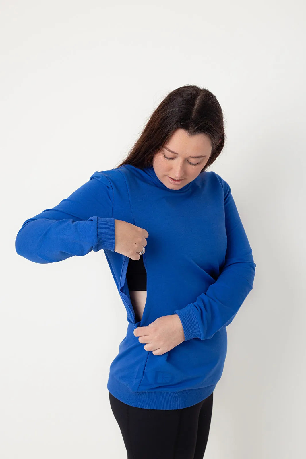 Latched Nursing Crew Sweatshirt - Blue - ebebek - Black Friday