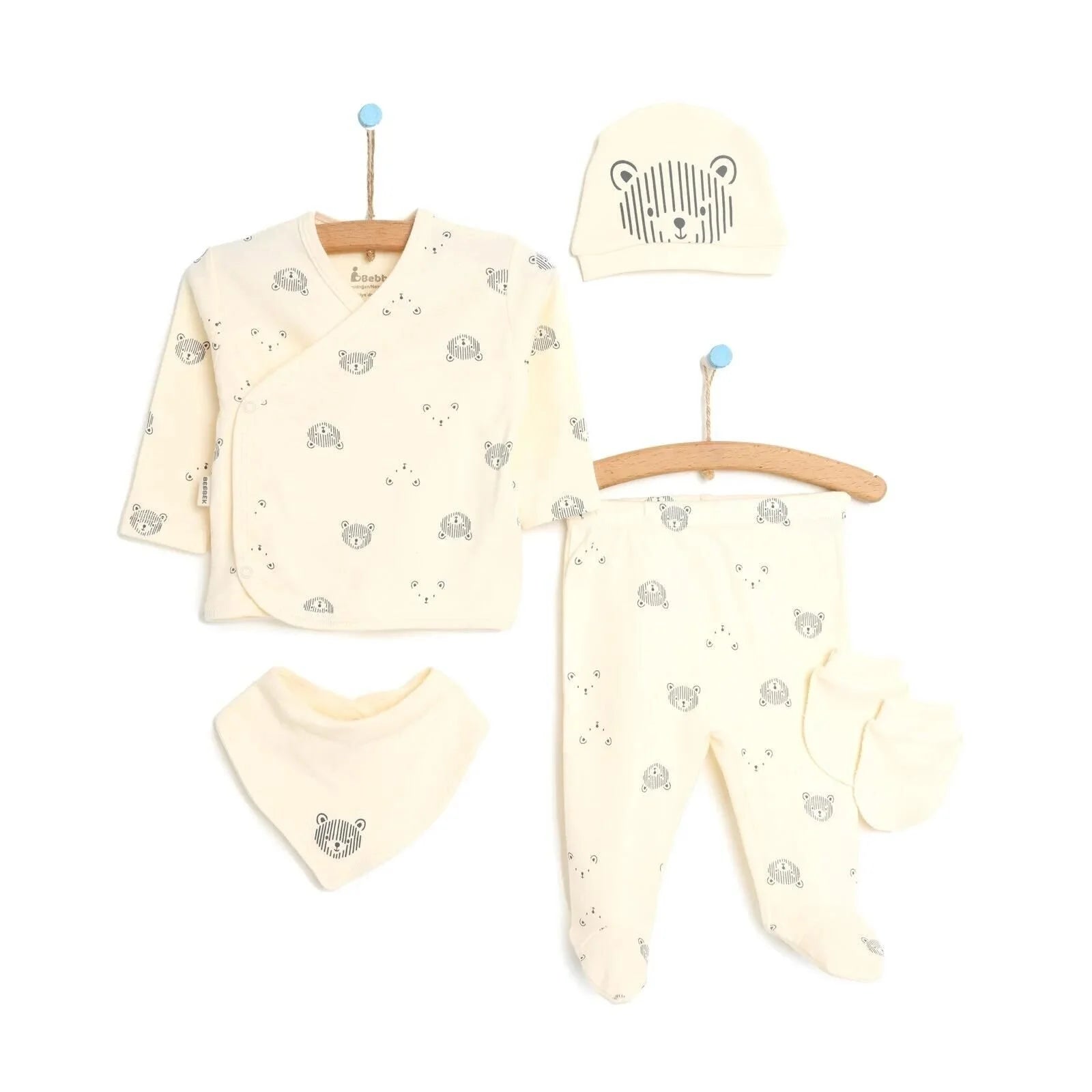 Bebbek Baby Boy 5 Pcs Newborn Starter Set - White - ebebek - Black Friday
