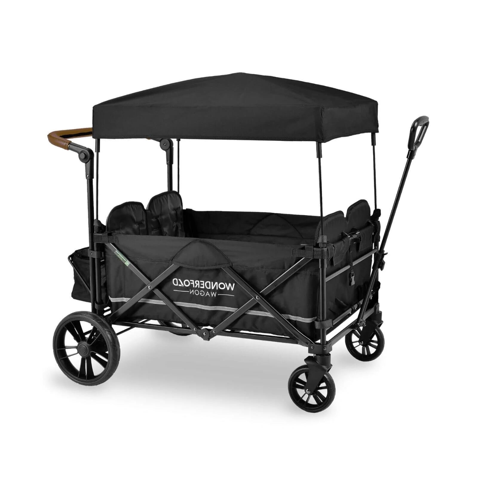 Wonderfold X4 Push & Pull Quad Stroller Wagon - Pitch Black - ebebek - Black Friday