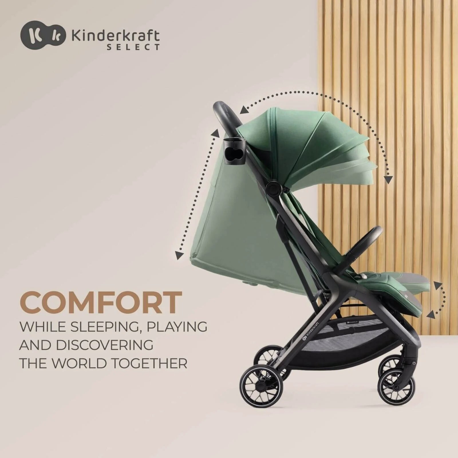 Kinderkraft Nubi 2 Auto - Folding Pushchair - Cloudy Grey - ebebek - Black Friday