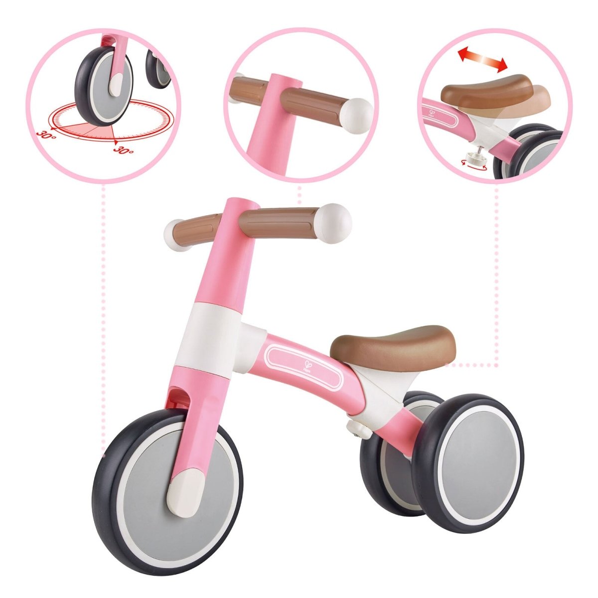 Hape First Ride Toddler Balance Bike, Pink - ebebek - Black Friday