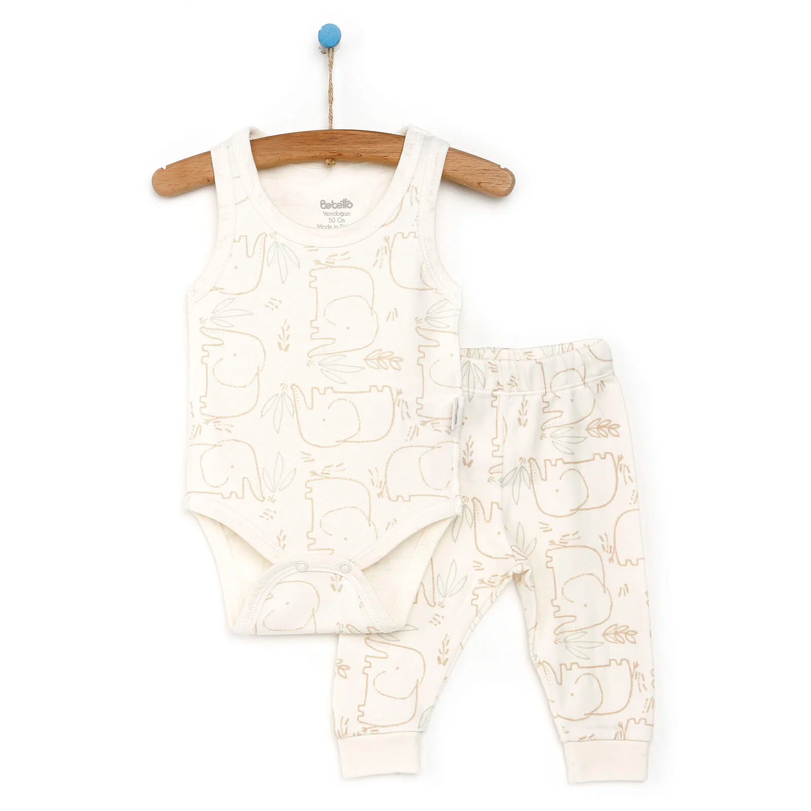 Bebetto Newborn Athlete Bodysuit - Footless Bottom - Ecru - ebebek - Black Friday