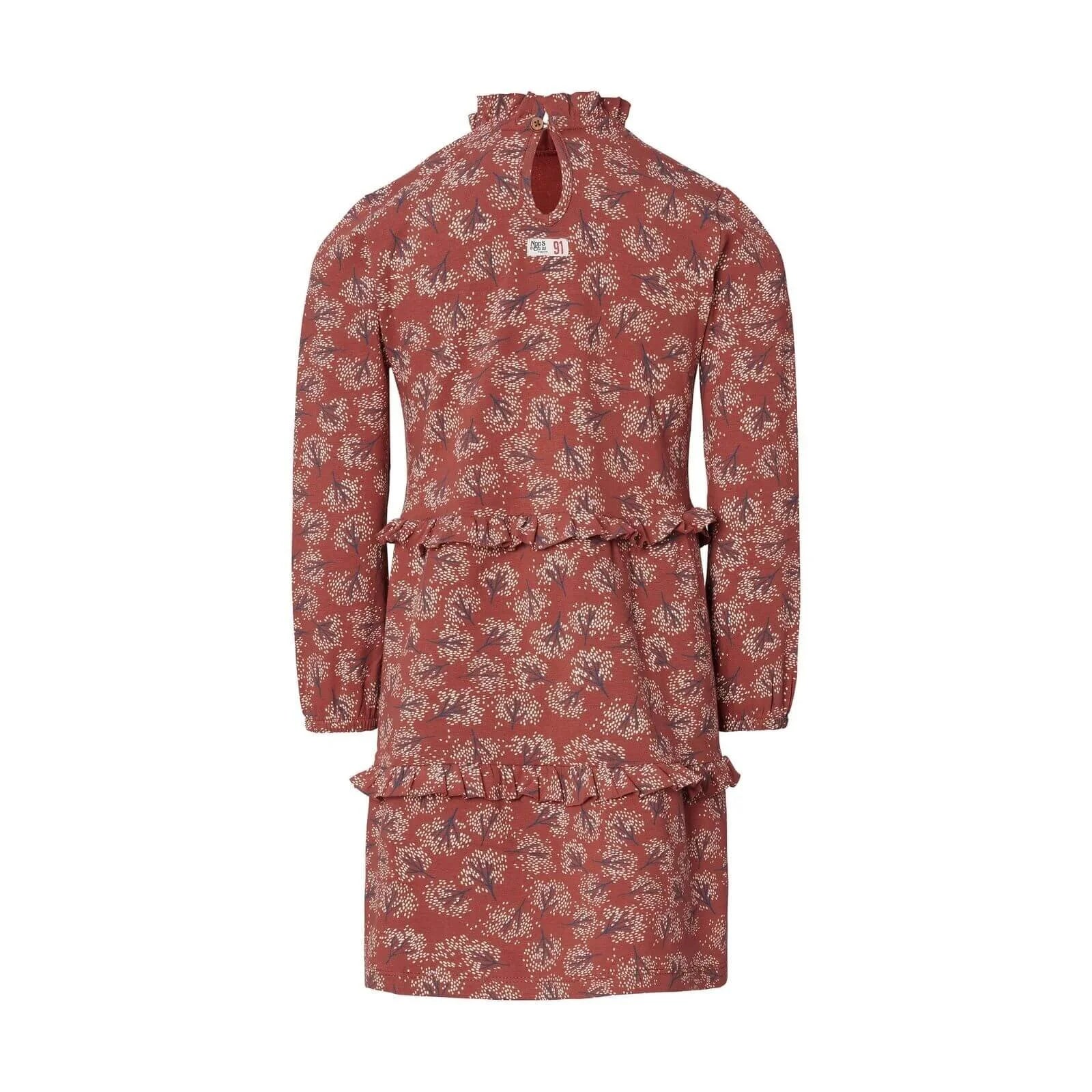 Noppies Girls DreShort Sleeve Long Sleeve Kemp Mill Allover Print - Henna - ebebek - Black Friday