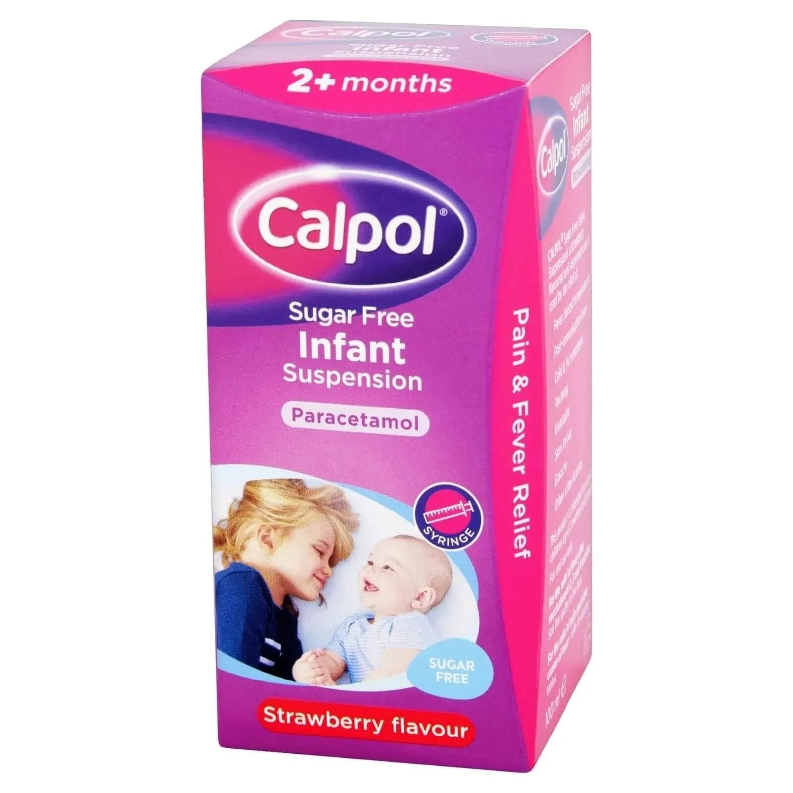 Calpol Sugar Free Infant Suspension Paracetamol Strawberry Flavour 100ml - Calpol - ebebek