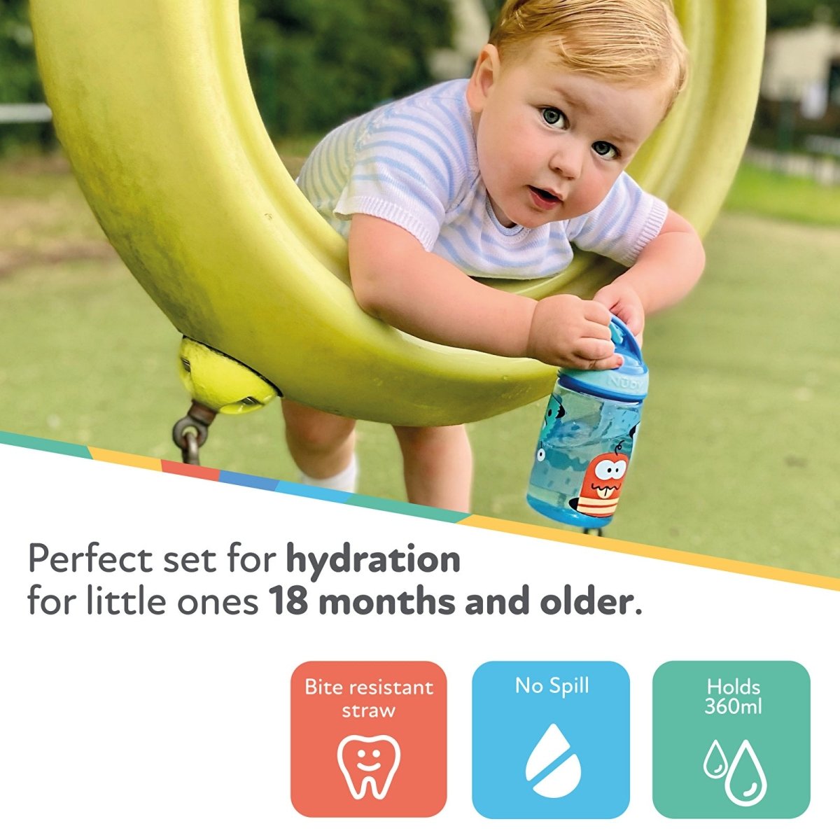 Nuby Mighty Swig Twin Pack - Multicolour - ebebek - Black Friday