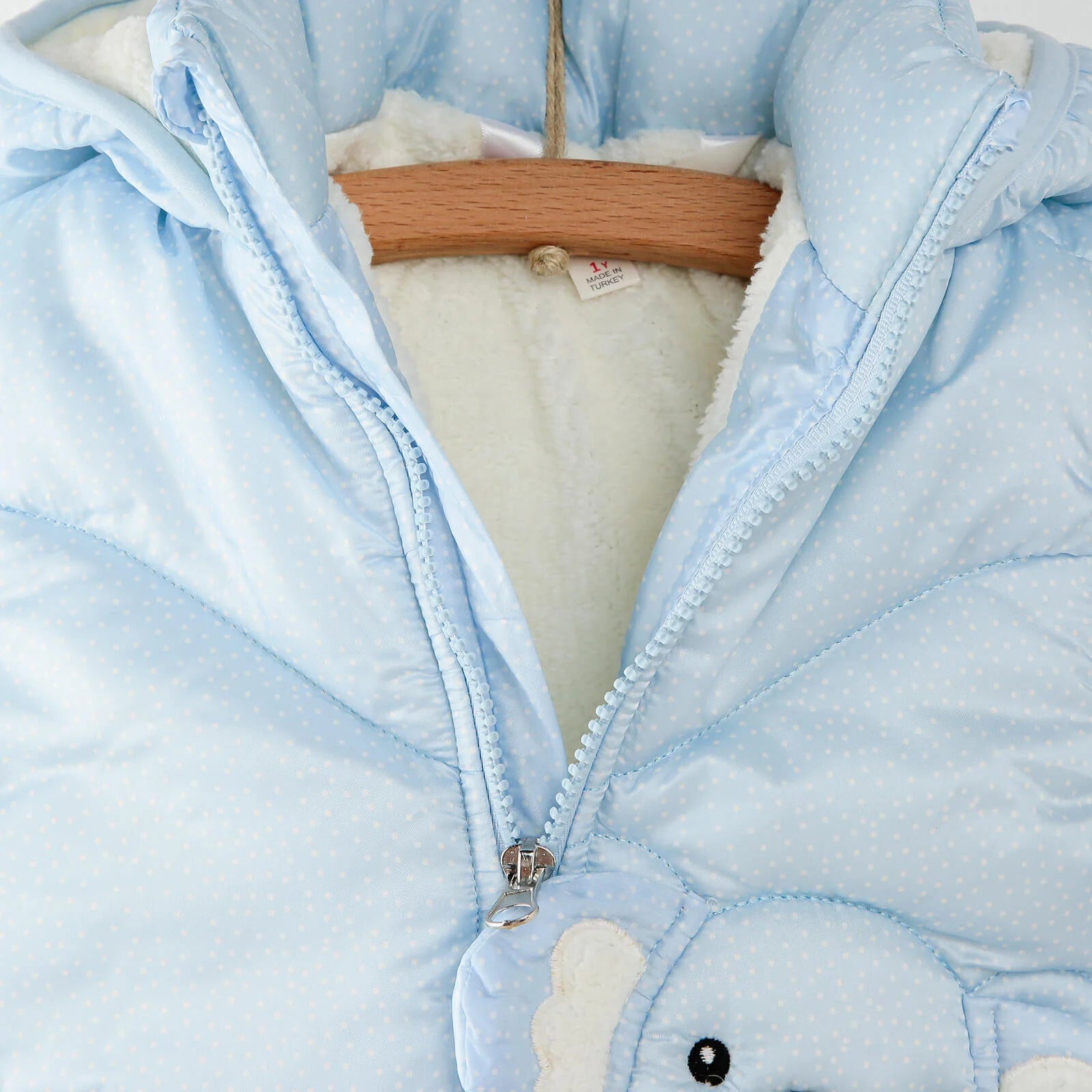 Midimod Baby Girl Coat with Ears - Blue - ebebek - Black Friday