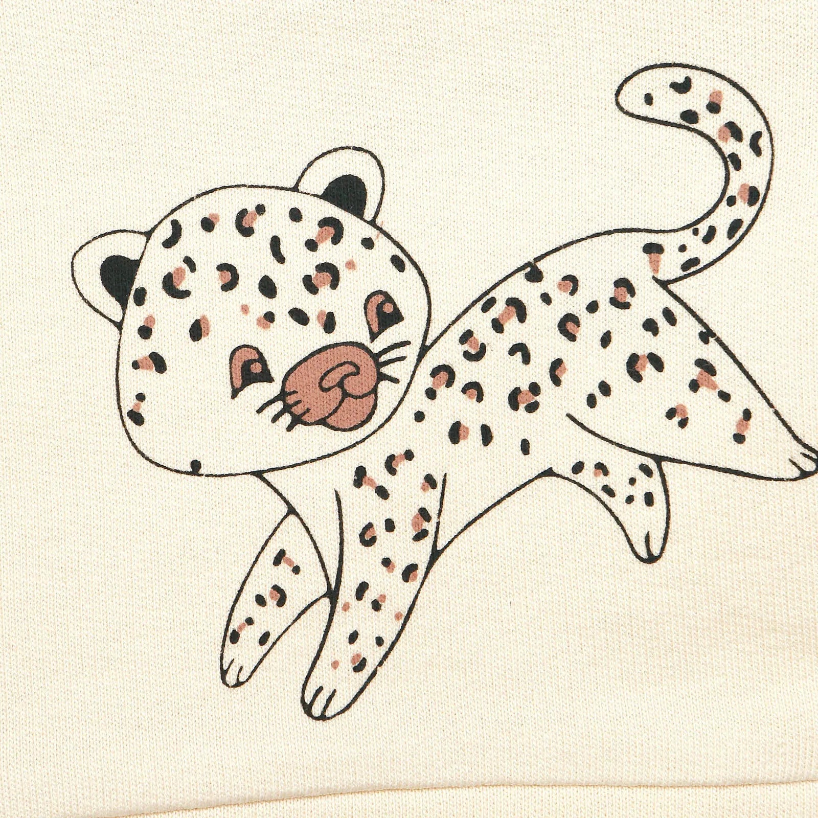 Antebies Newborn Cheetah Organic Sweatshirt - Beige - ebebek - Black Friday