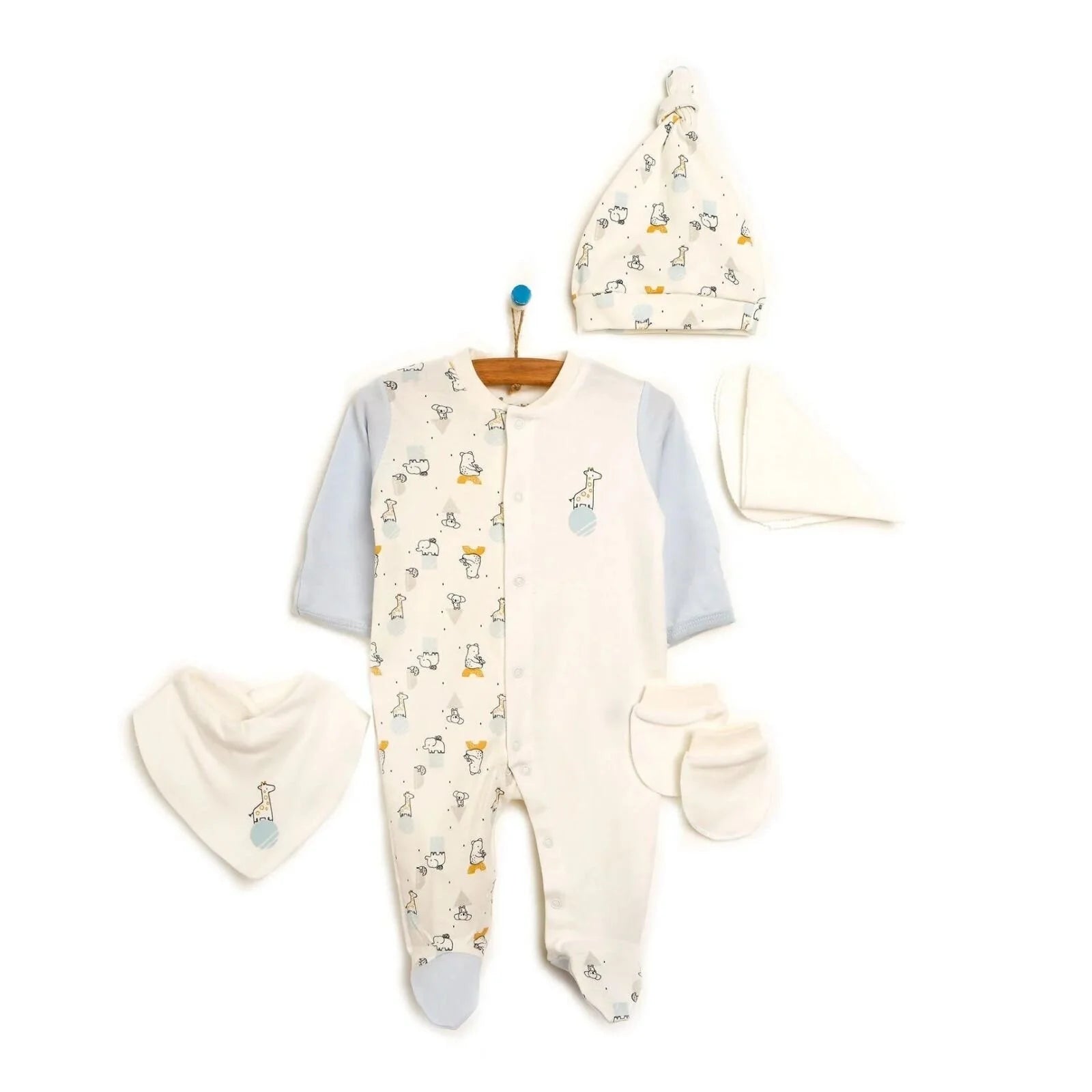 Bebbek Baby Boy 5 Pcs Newborn Starter Set - Blue - ebebek - Black Friday