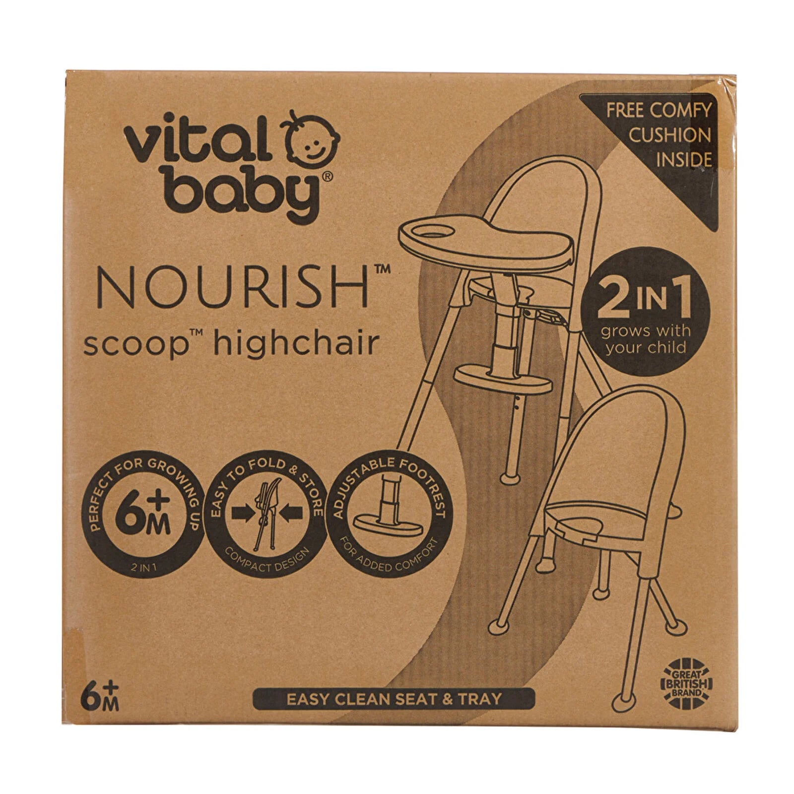 Vital Baby Nourish Scoop Highchair - ebebek - Black Friday