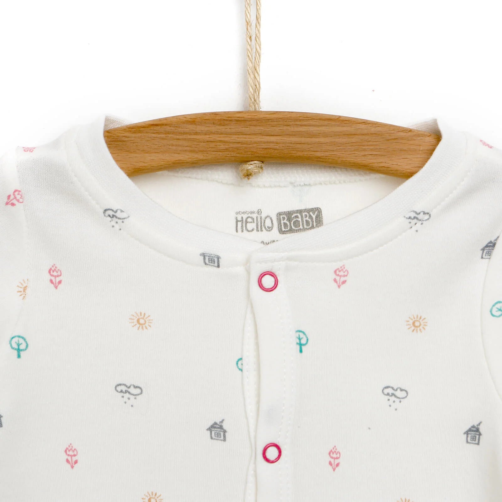 HelloBaby Newborn Baby Girl Footed Jumpsuit - Beige Melange - ebebek - Black Friday