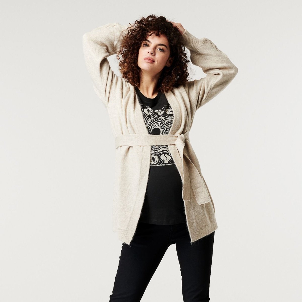 Supermom Cardigan Broadway Long Sleeve - Oatmeal - ebebek - Black Friday