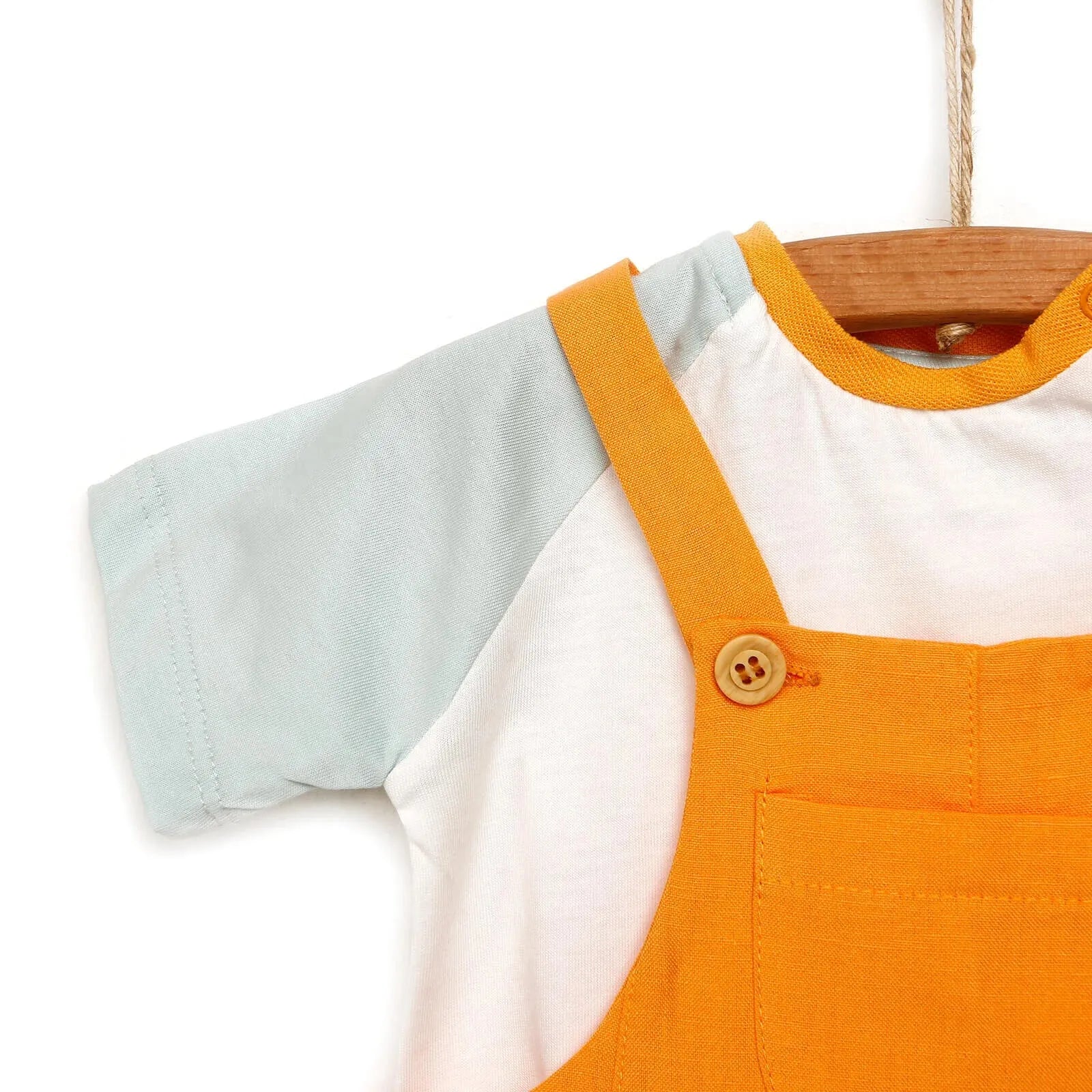 Cassiope Colorful Dungaree - Shorts - T-shirt - Orange - ebebek - Black Friday