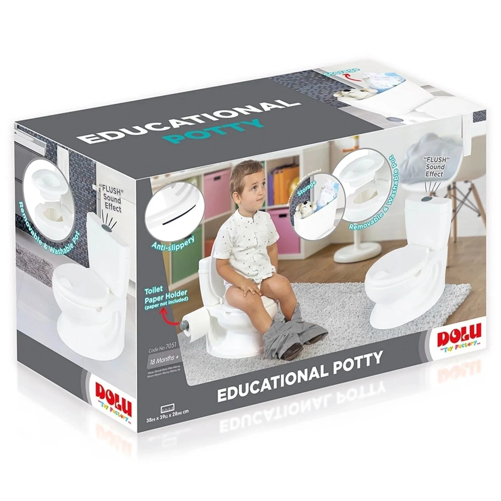 Dolu Educational Baby Potty 18+ months - White - ebebek - Black Friday