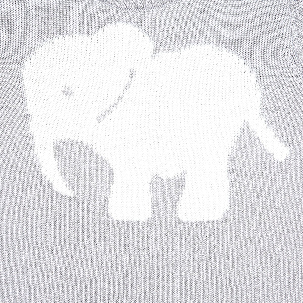 HelloBaby Newborn Knit Baby Elephant Jumpsuit - Grey - ebebek - Black Friday