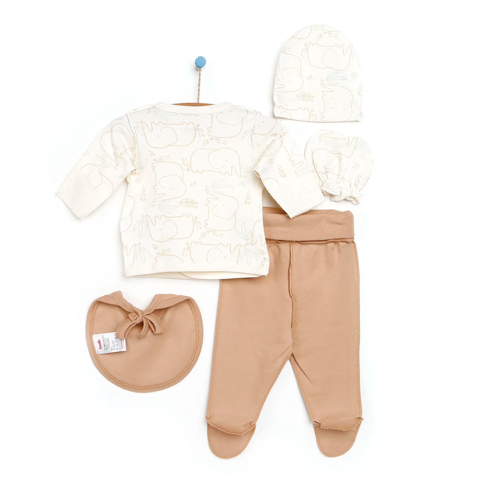 Bebetto 5 Piece Newborn Set - Strappy - Ecru - ebebek - Black Friday