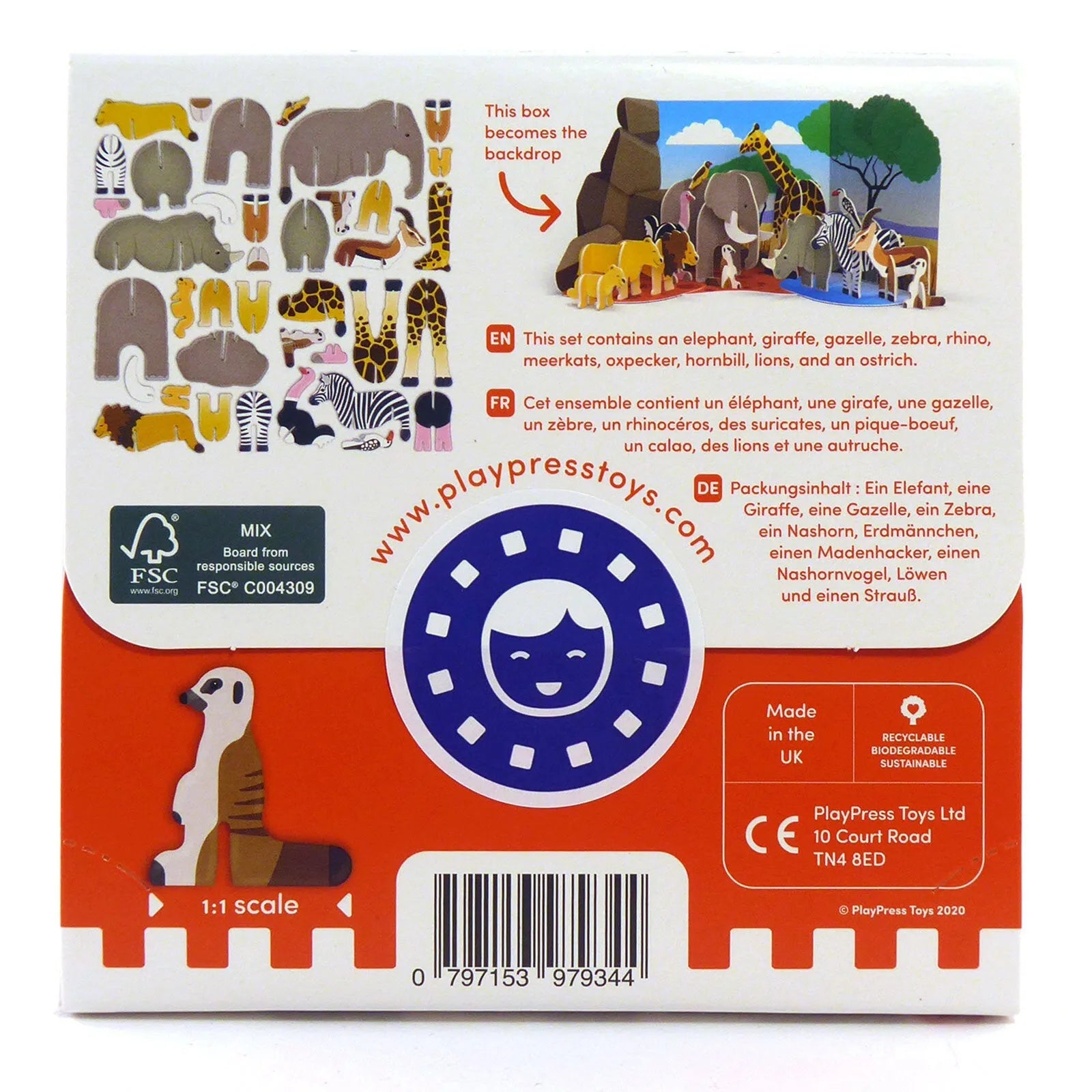 Playpress Toys Savannah Animals Playset - Playpress Toys - ebebek