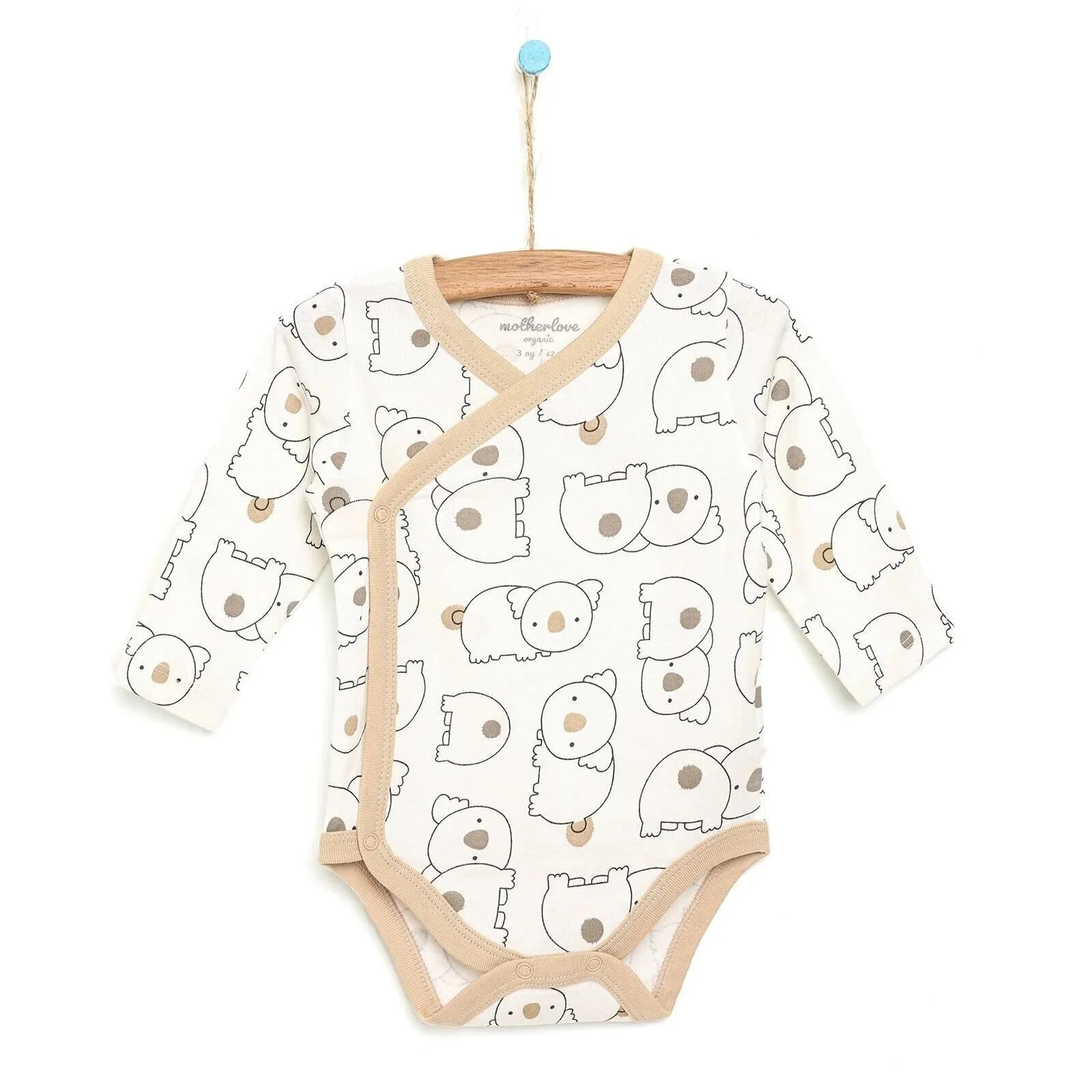 Motherlove Newborn Organic Sleeve Bodysuit - Beige - ebebek - Black Friday