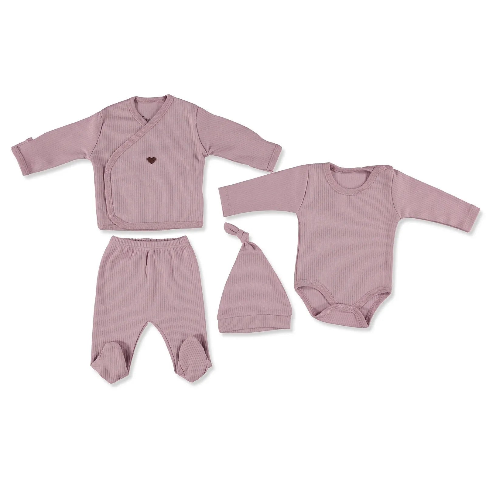 Bebbek Camisole Wrapover 4 Pcs Newborn Gift Starter Set - Purple - ebebek - Black Friday