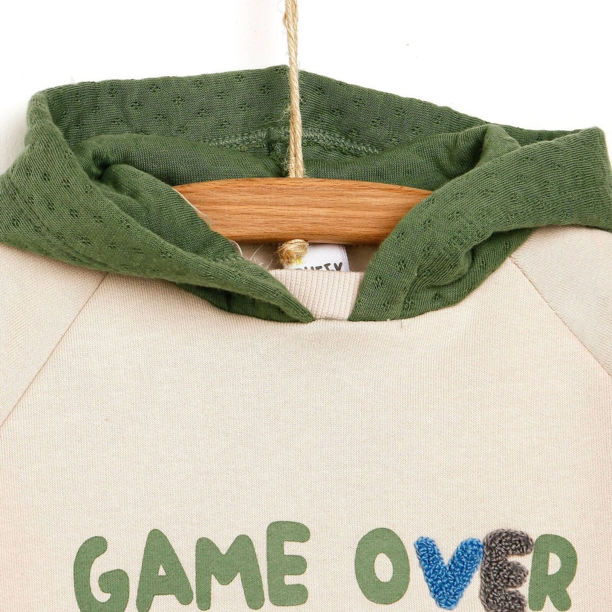 Tuffy Game Quilted Hoodie - Pocket Sweatshirt - Beige - ebebek - Black Friday