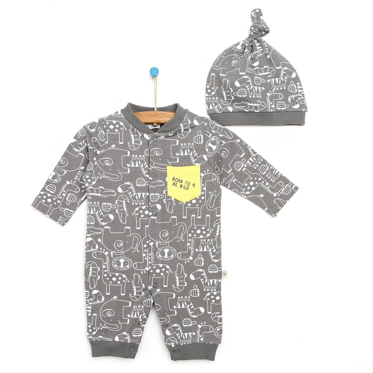 For My Baby Newborn Wild Jumpsuit - Dark Grey - ebebek - Black Friday