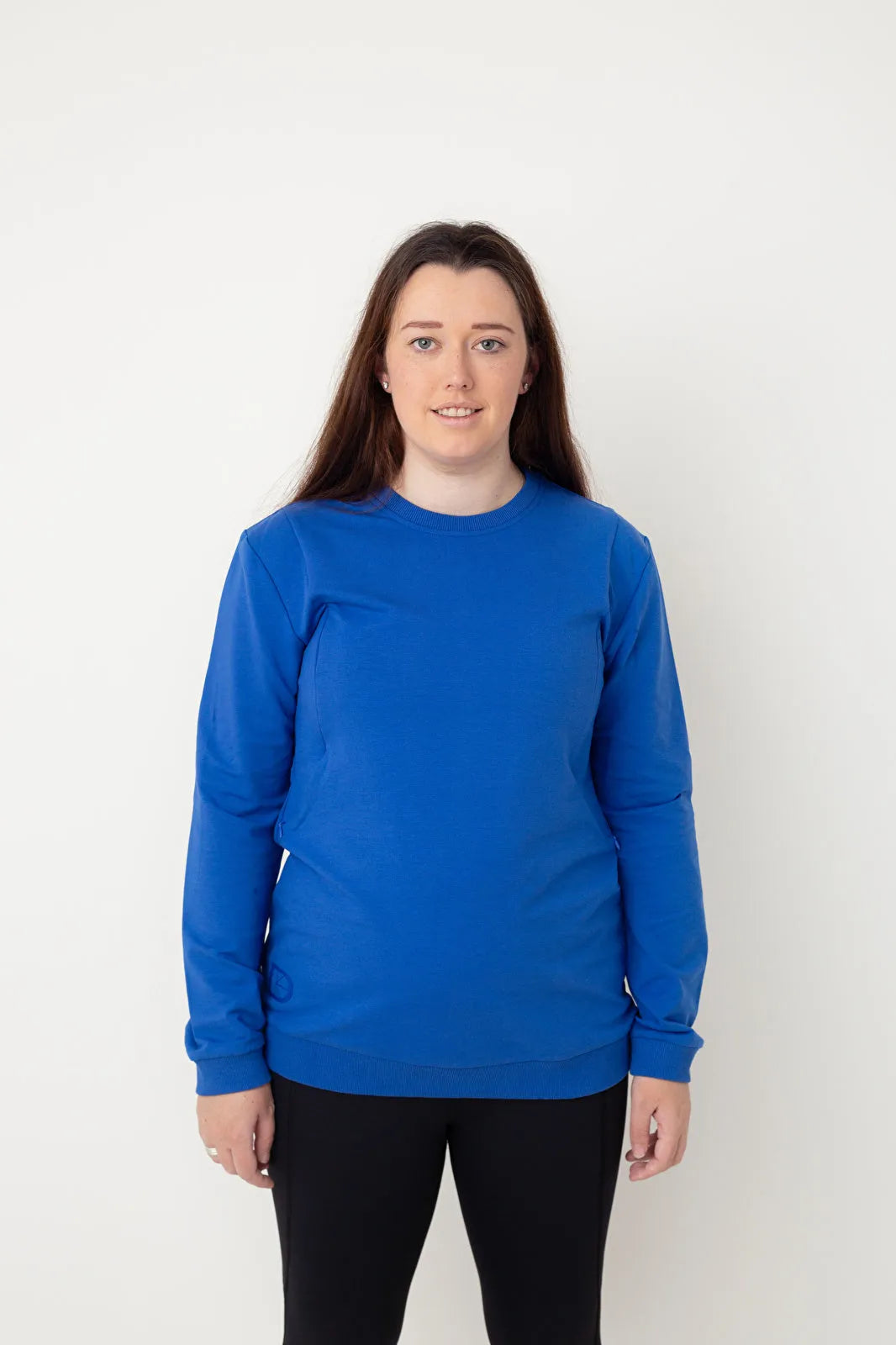 Latched Nursing Crew Sweatshirt - Blue - ebebek - Black Friday