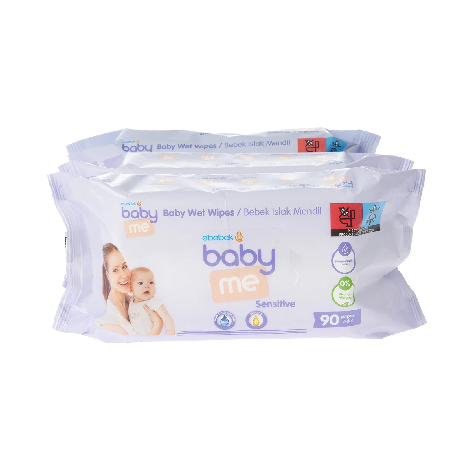 baby me Sensitive Wipes 3x90 pcs - ebebek - Black Friday