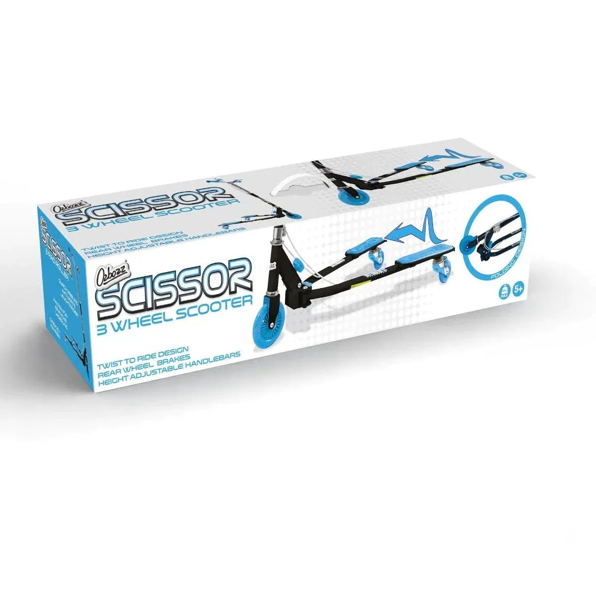 Ozbozz Scissor Scooter Black & Blue - ebebek - Black Friday