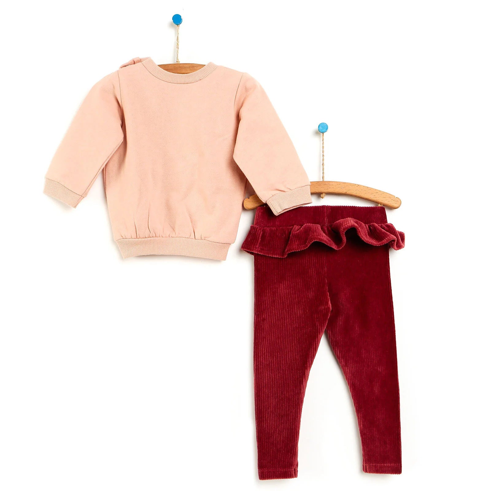 HelloBaby Sweatshirt - Leggings - Maroon - ebebek - Black Friday