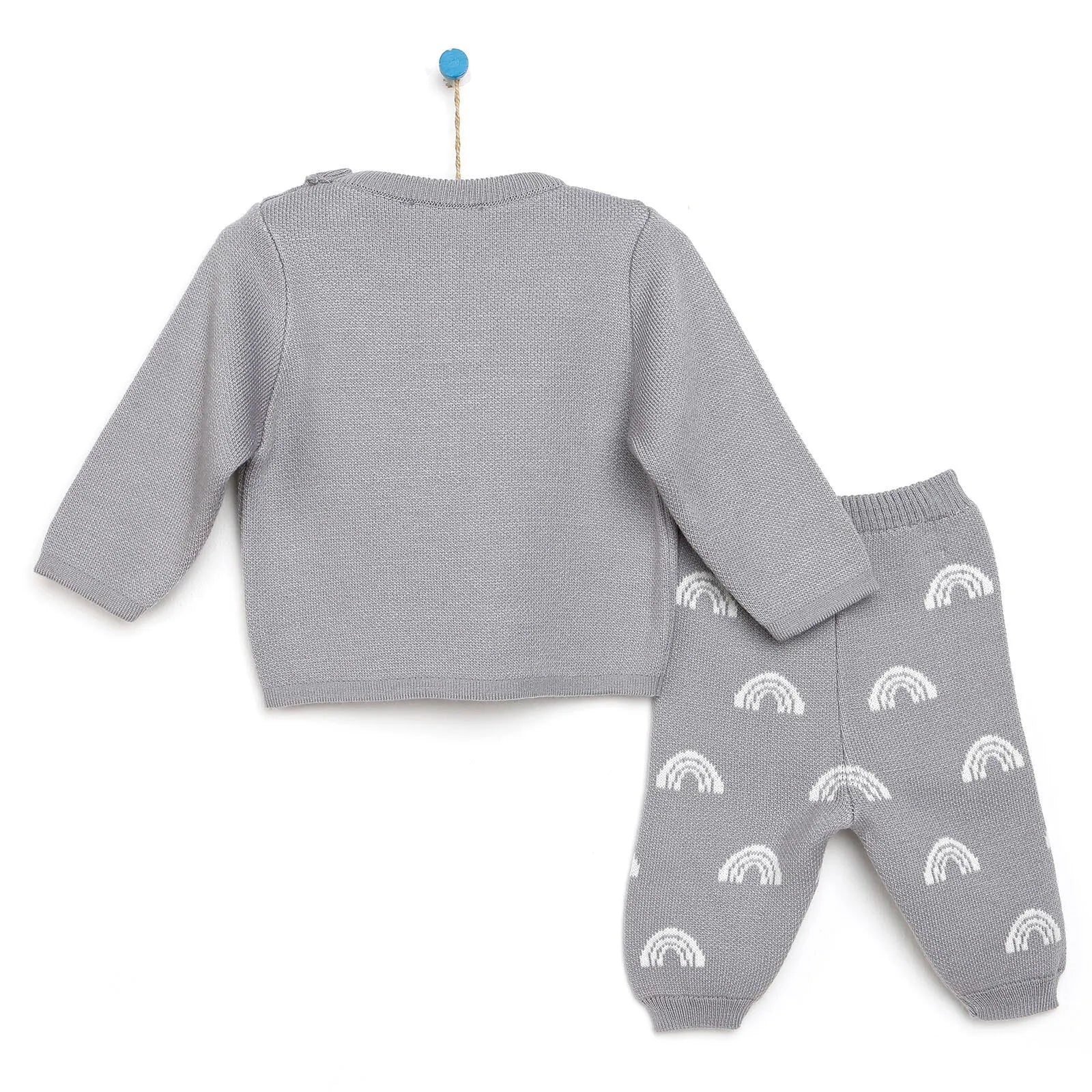 HelloBaby Newborn Rainbow Knit Sweatshirt Starter Set - Grey - ebebek - Black Friday