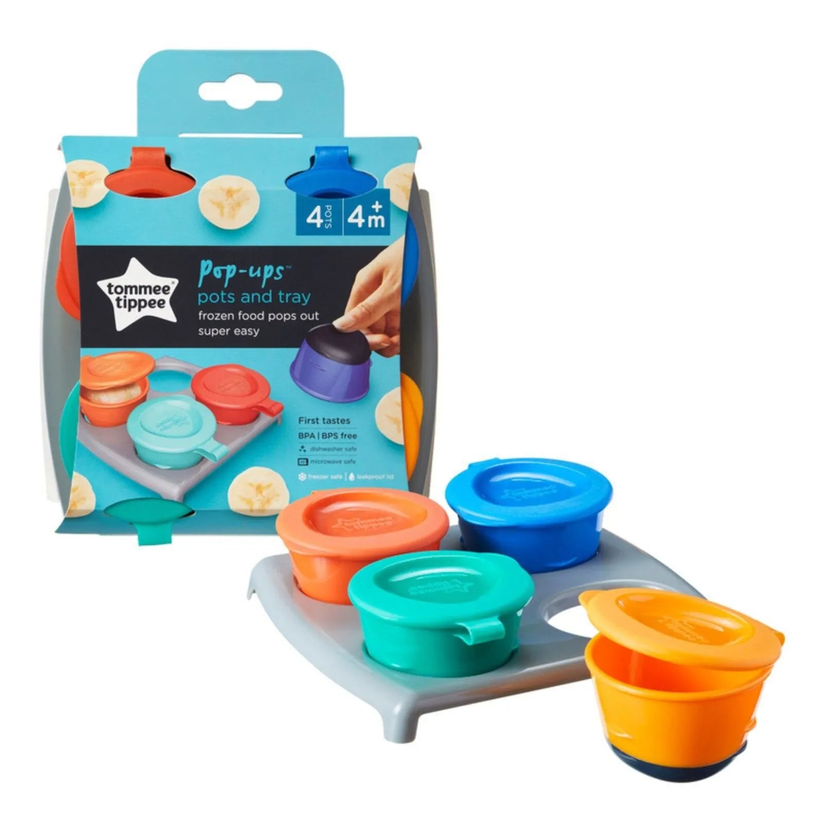 Tommee Tippee 4 Pop Up Freezer Pots & Tray - ebebek - Black Friday