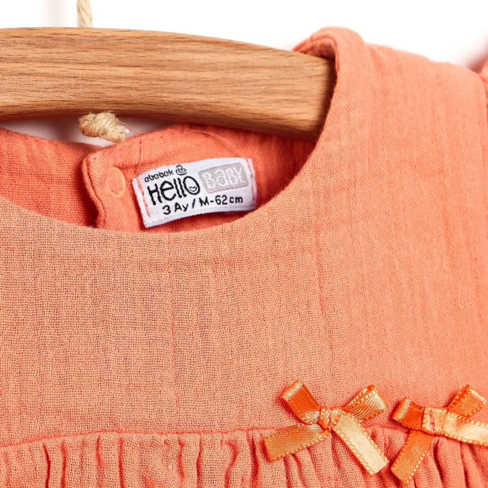 HelloBaby Newborn Bodysuit Dress - Salmon - ebebek - Black Friday