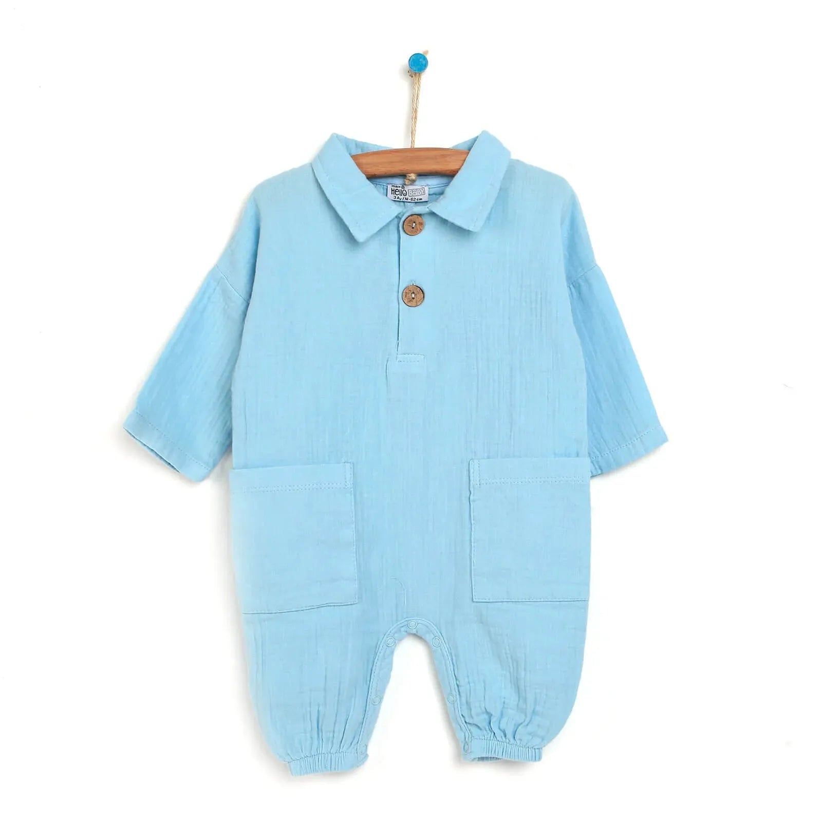 HelloBaby Newborn Jumpsuit - Blue - ebebek - Black Friday