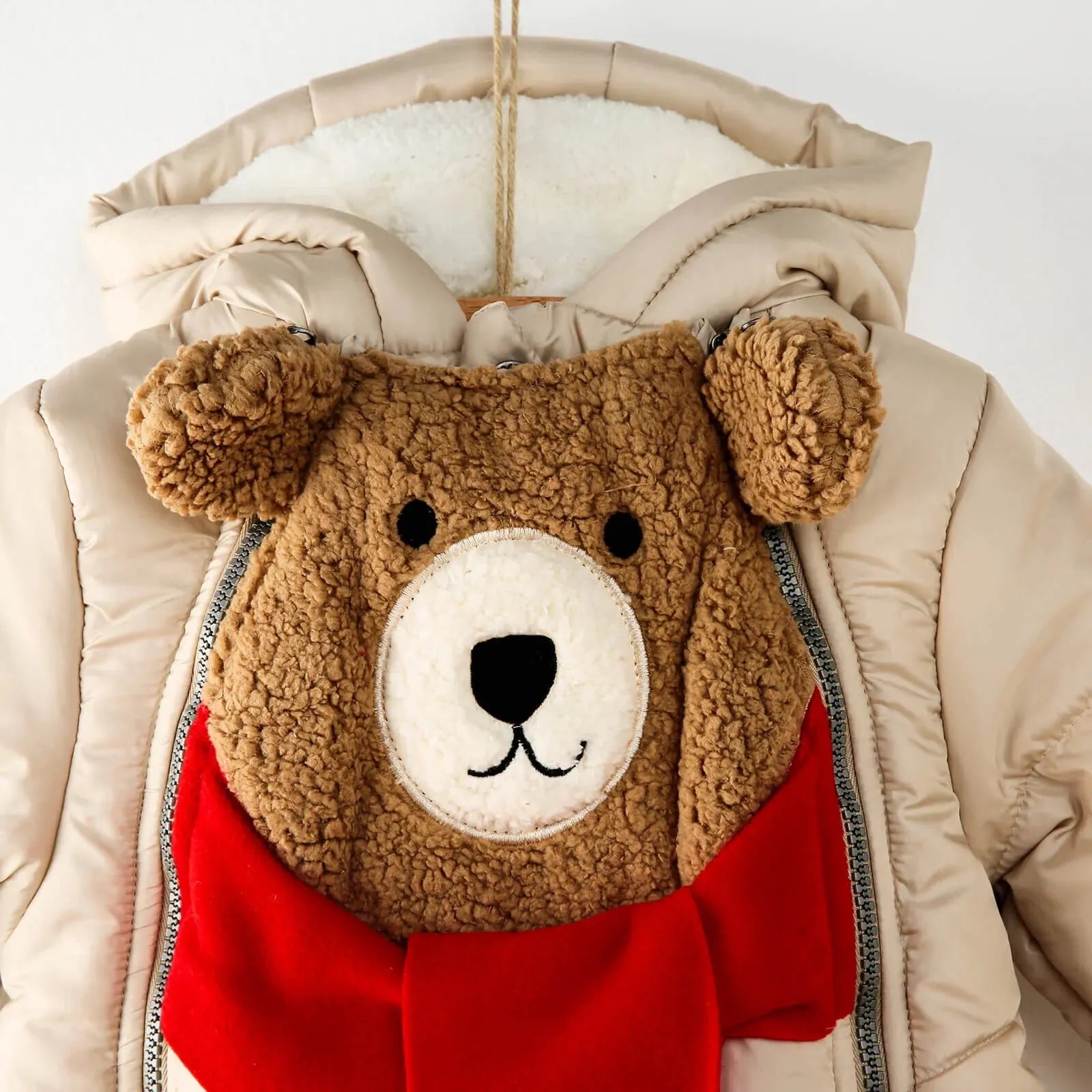 Midimod Baby Boy Snowsuit with Double Zip - Beige - ebebek - Black Friday