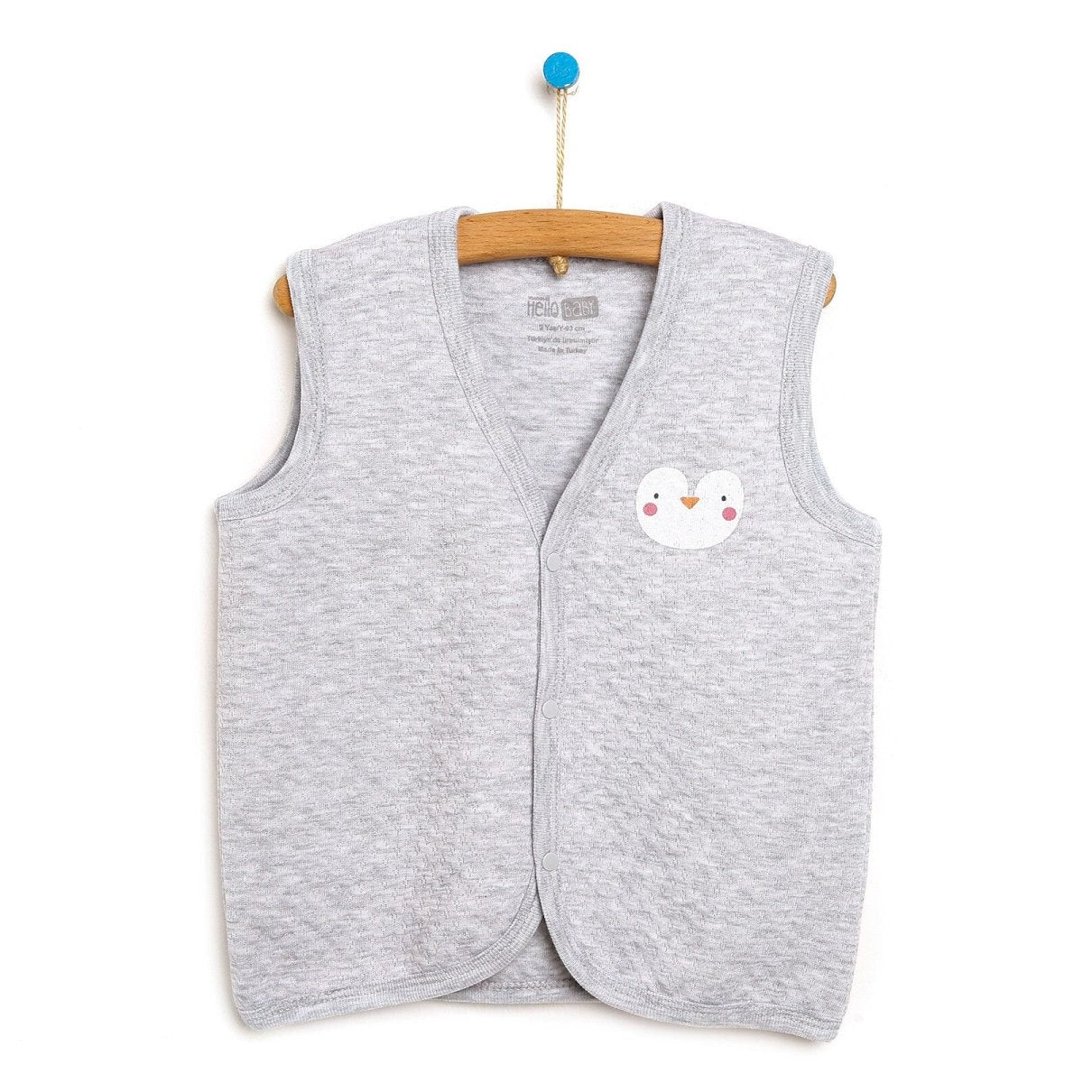 HelloBaby Basic Baby Boy Quilted Vest - Grey Melange - ebebek - Black Friday