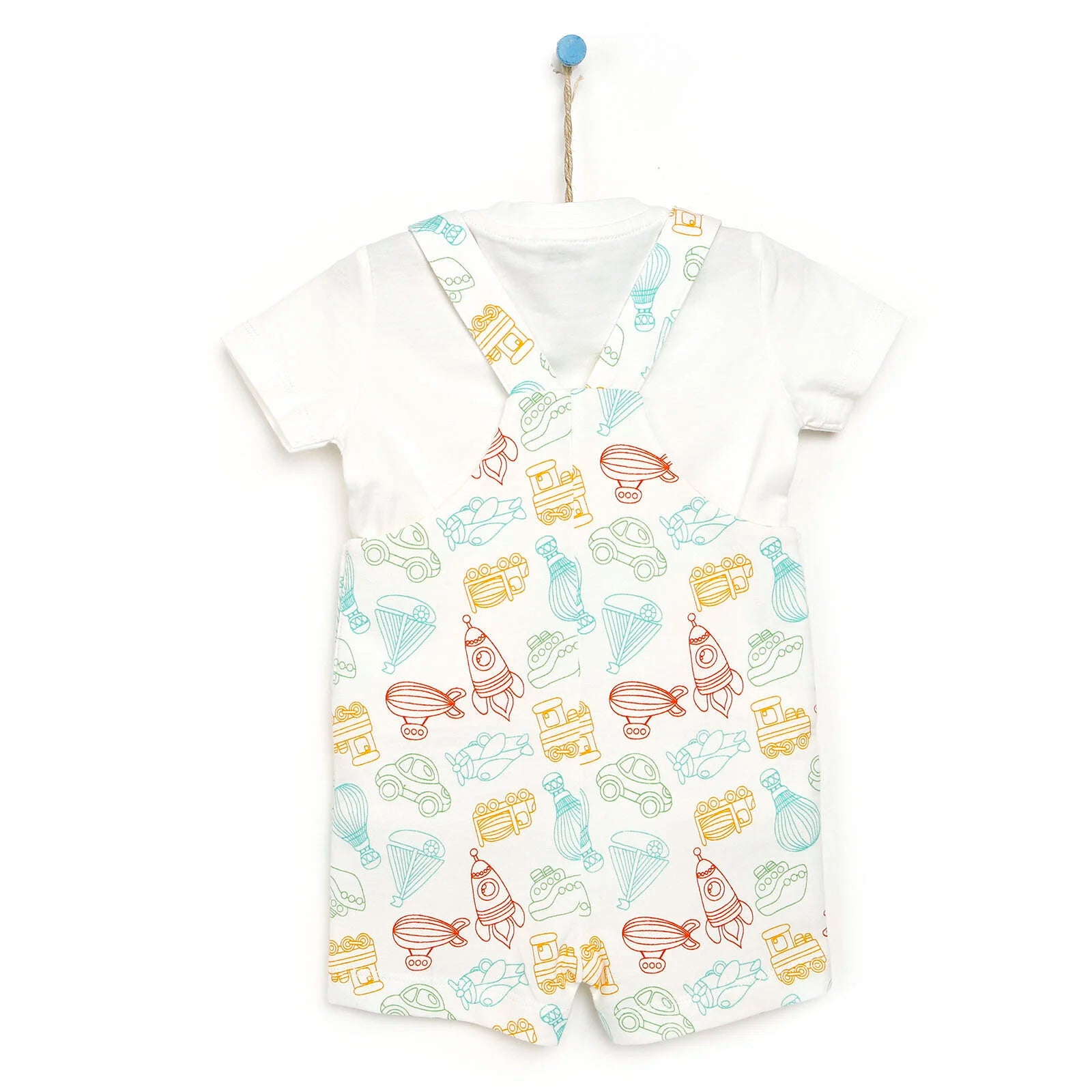 HelloBaby Basic Baby Boy Vehicle Pattern - White - ebebek - Black Friday