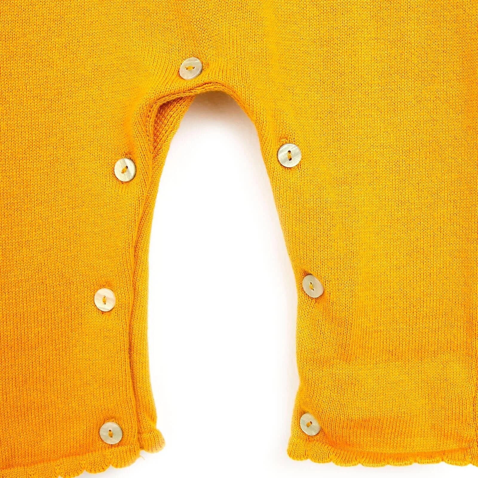 HelloBaby Newborn Knit Ruffled Jumpsuit - Mustard - ebebek - Black Friday