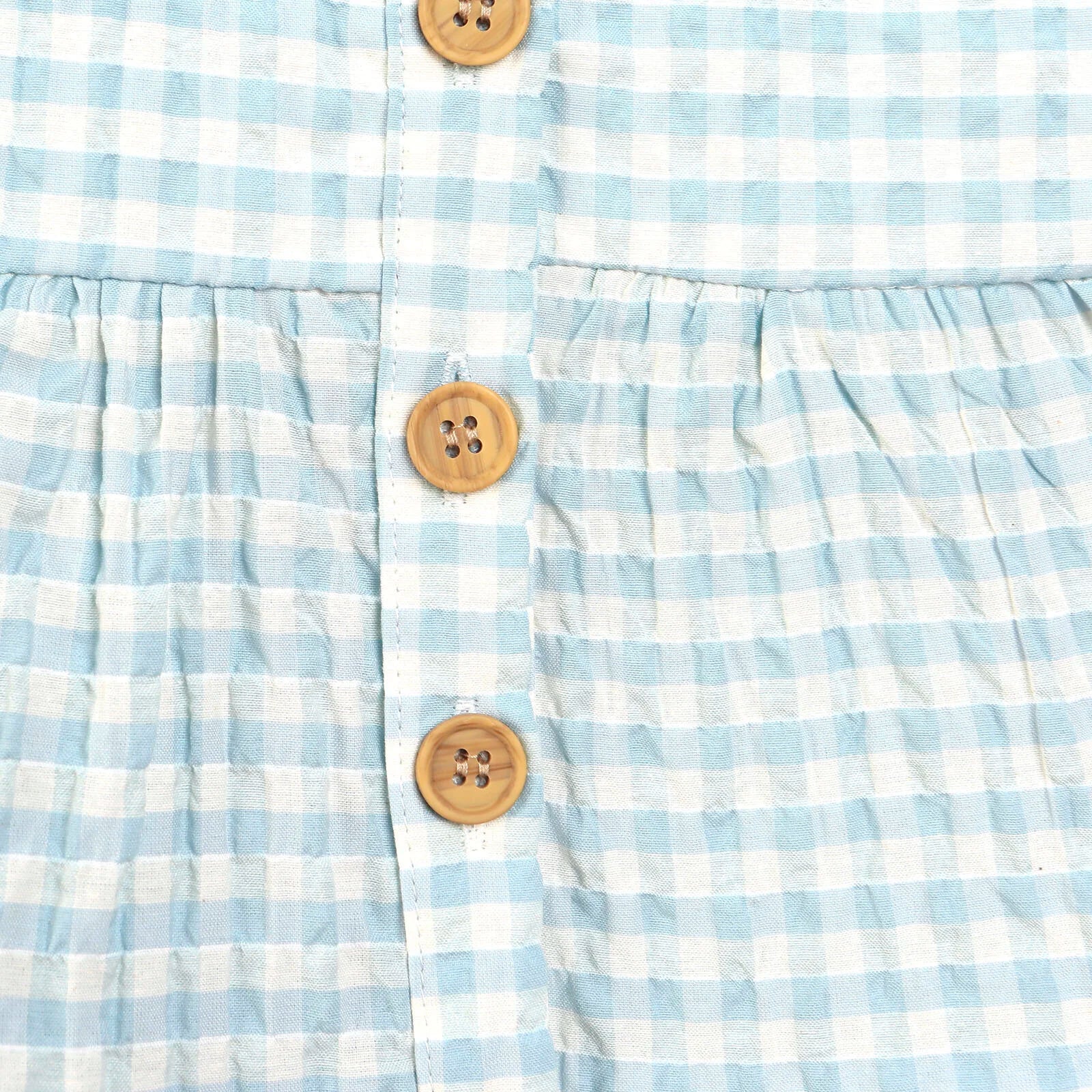 HelloBaby Basic Baby Girl Gingham Dress - Turquois - ebebek - Black Friday