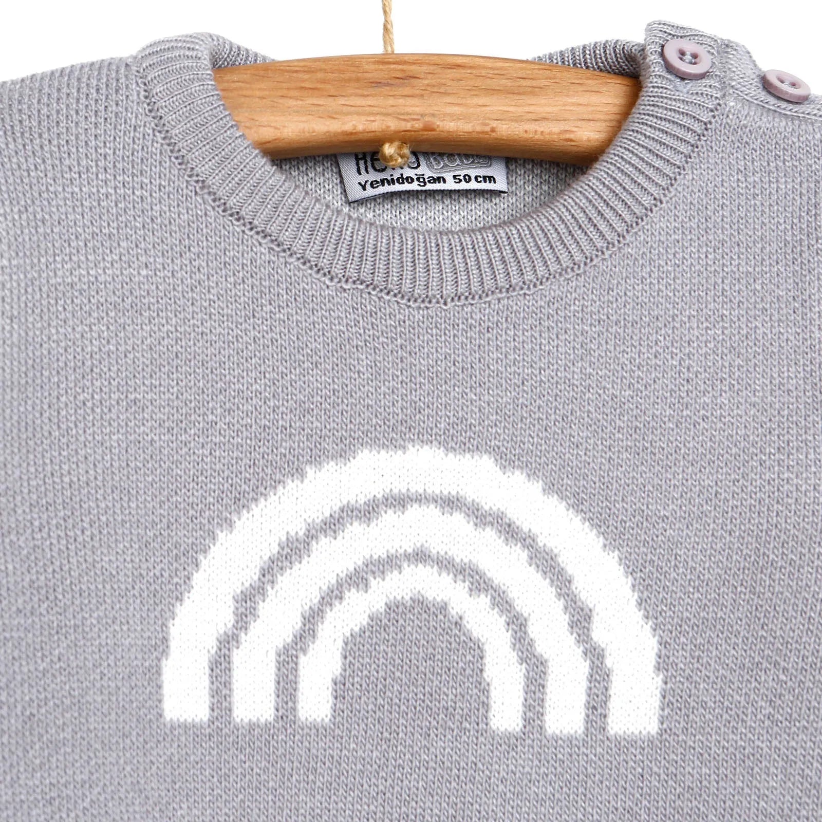 HelloBaby Newborn Rainbow Knit Sweatshirt Starter Set - Grey - ebebek - Black Friday